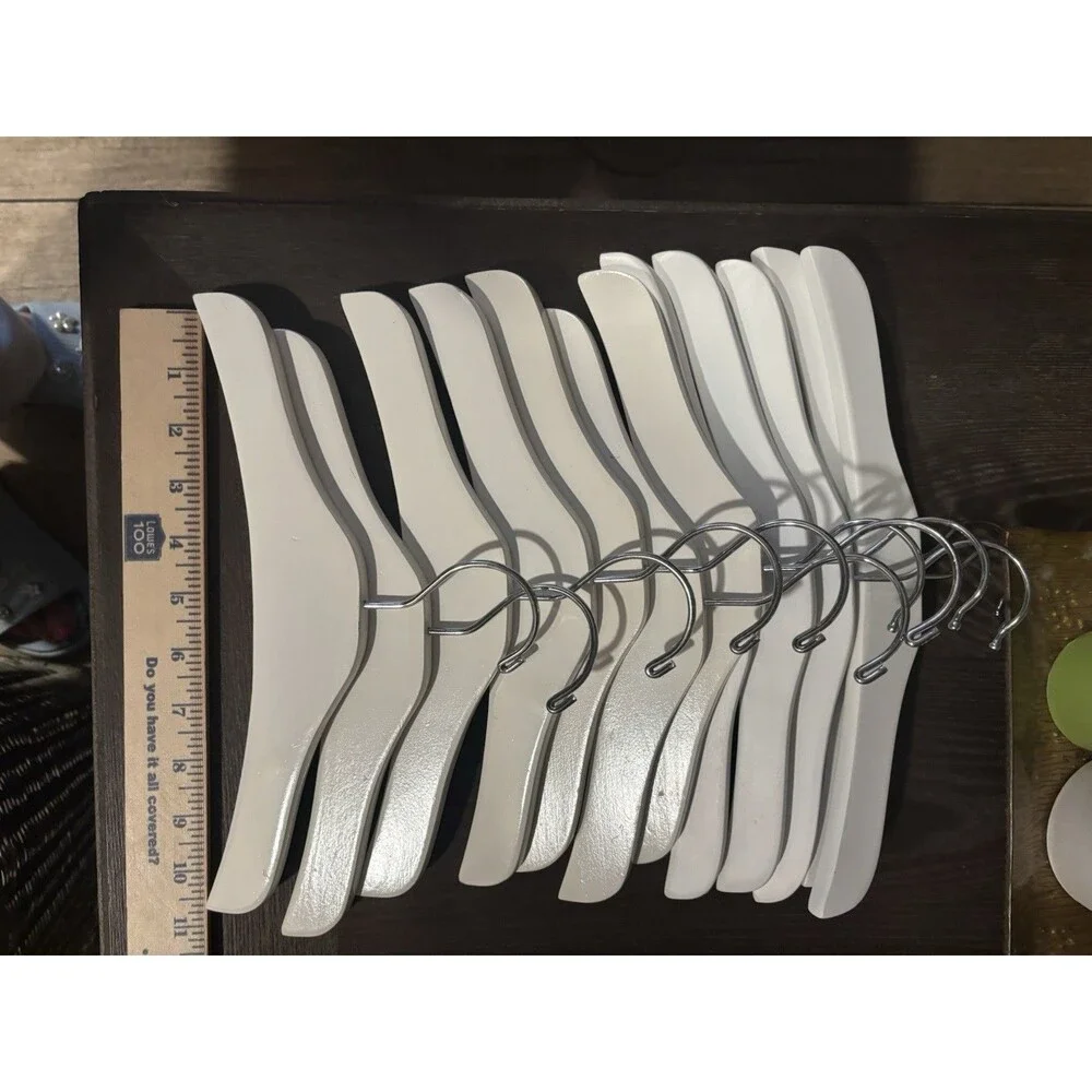 Kids Wooden Hangers - White- Lot 12